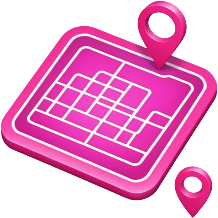 pink big gps map lines emoji