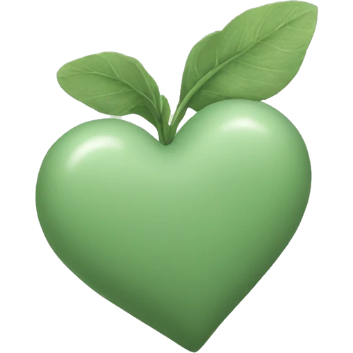sage green heart emoji
