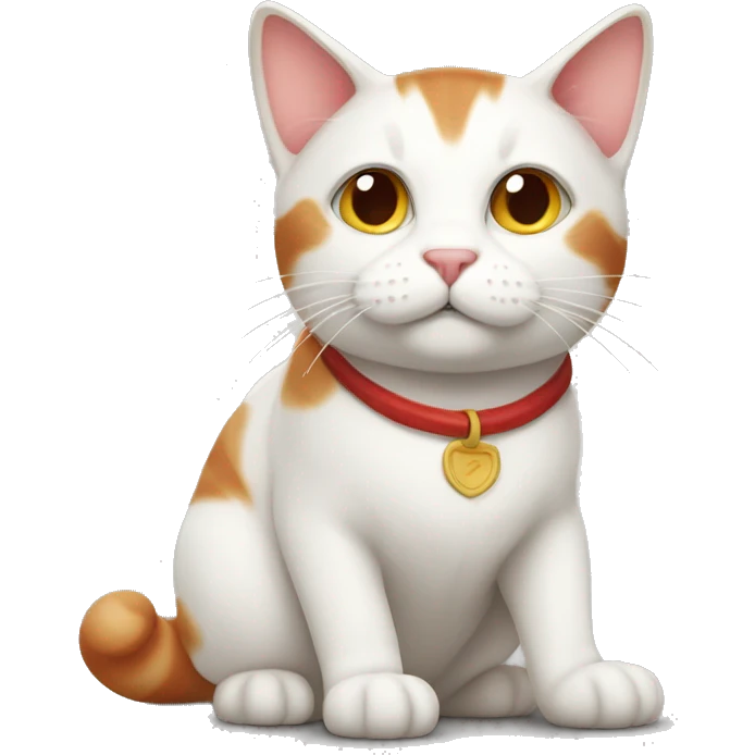 Red and white cat emoji