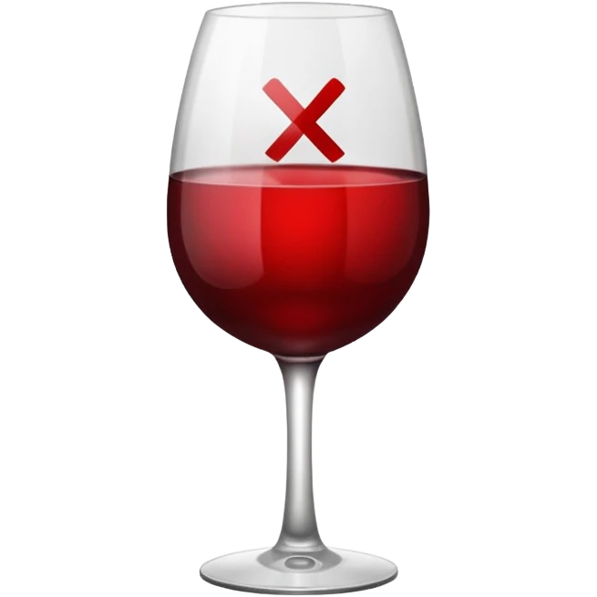 I want an emoji that describes that no drinks allowed but with a glass of wine but not allowed emoji