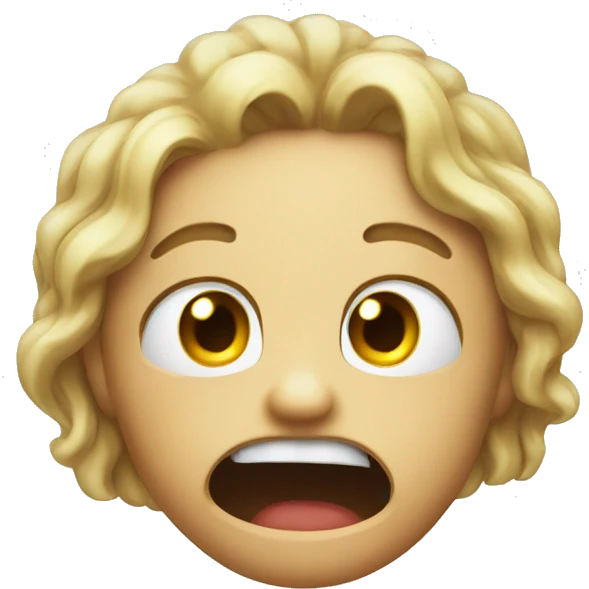 Pleading emoji but with a open mouth emoji
