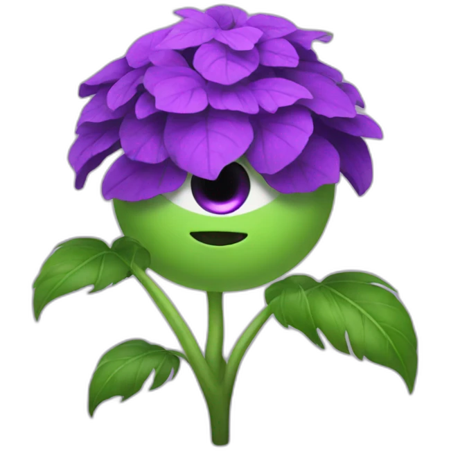 Plants purple with one eye emoji