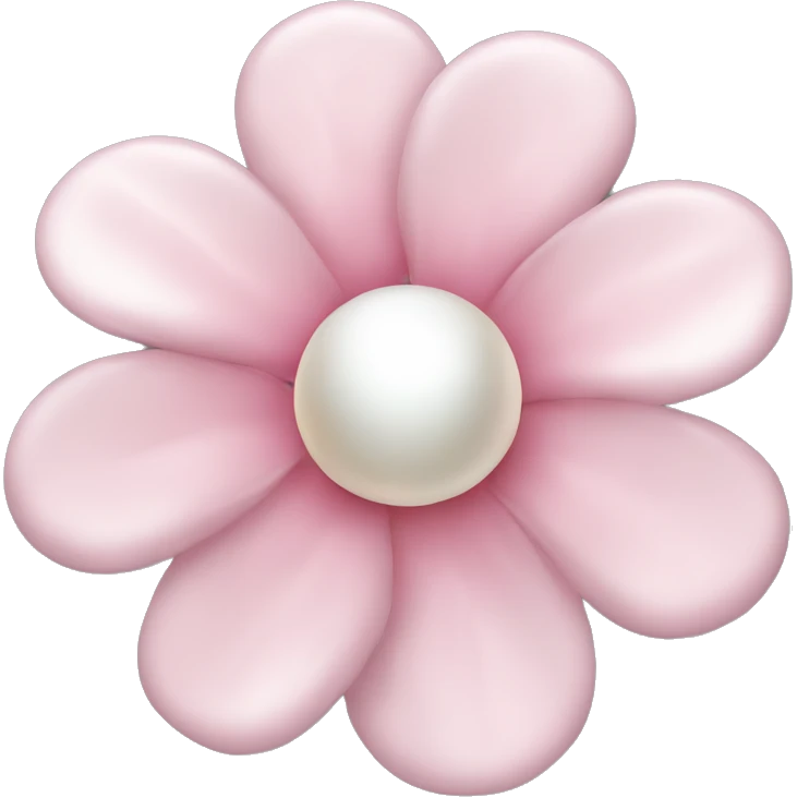 Pearl light pink flower emoji
