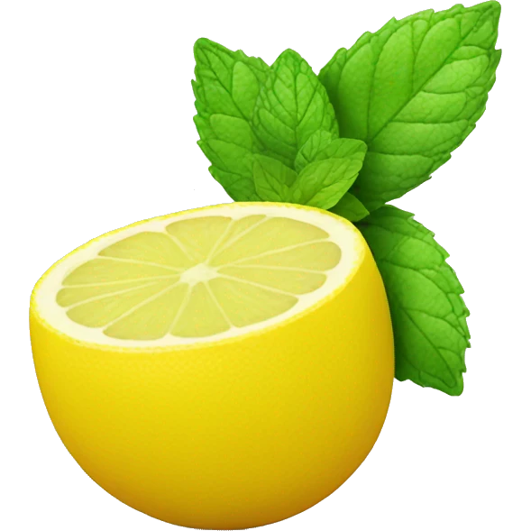 Lemon with mint juice emoji