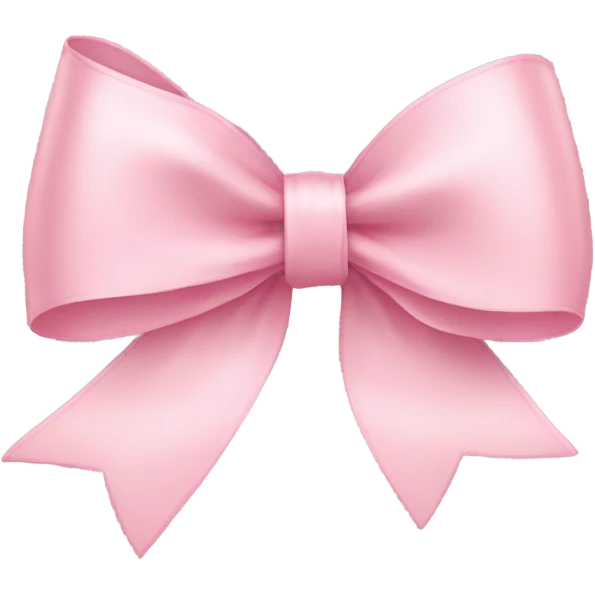 light pink ribbon bow emoji