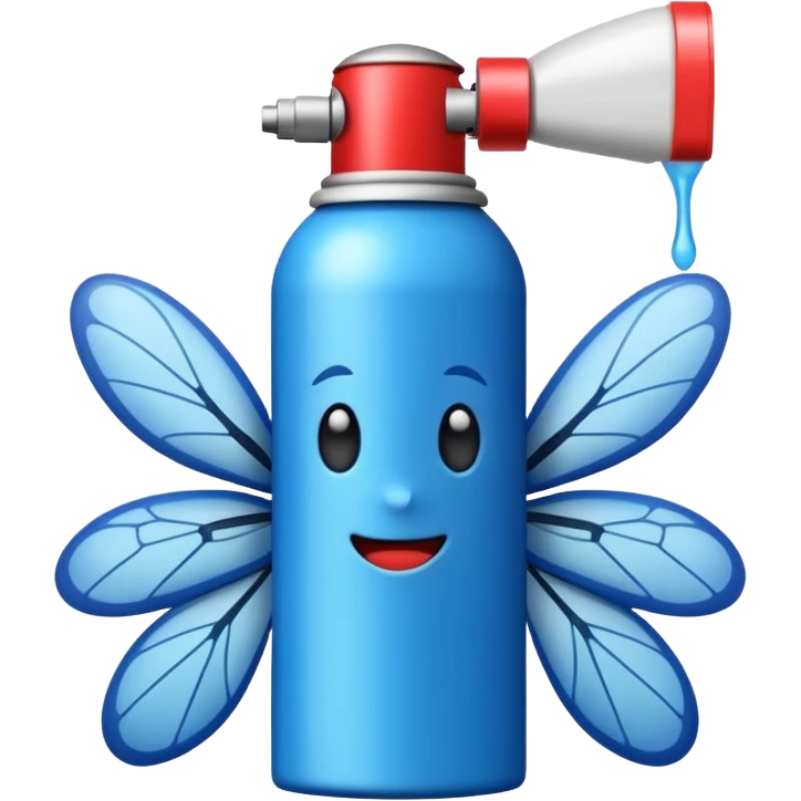 Emoji de OFF o repelente contra insectos en formato aerosol como un desodorane emoji