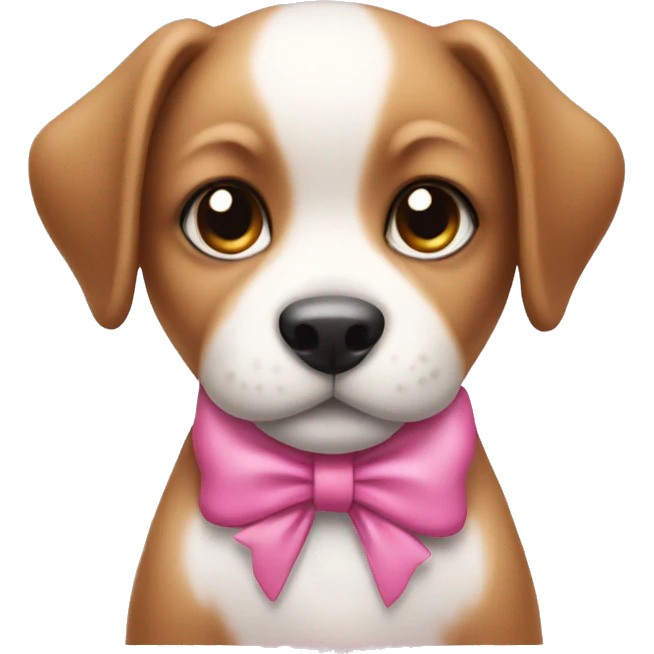 Puppy with pink bow emoji