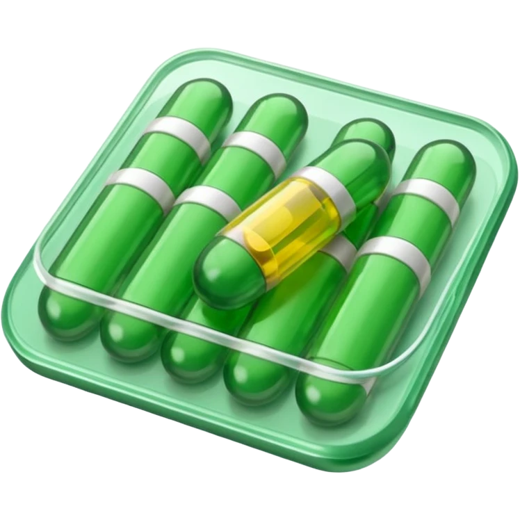 blister pack  green medicines emoji