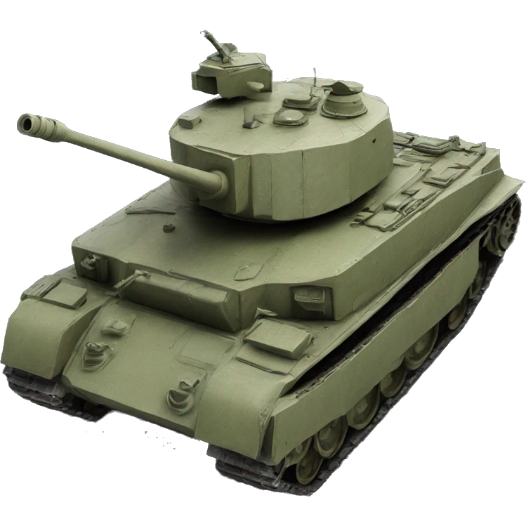 Russian tank 1990 in profile emoji
