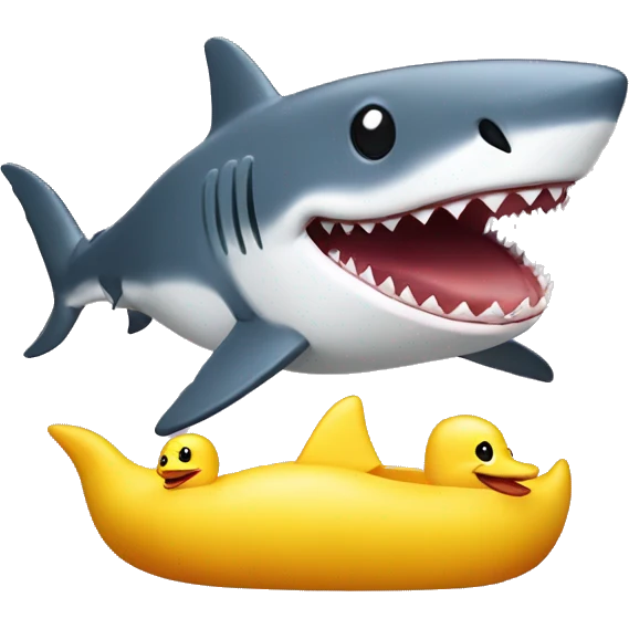 Shark as a rubber duck emoji