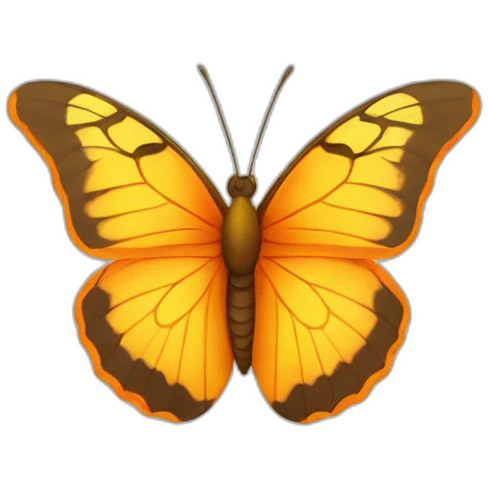 yellow and orange butterfly emoji