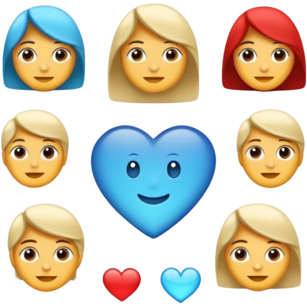 Beyaz tick dışı mavi emoji