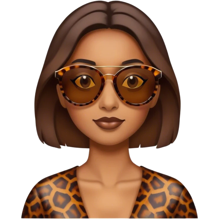 Brown sun glasses women’s tortoise shell emoji