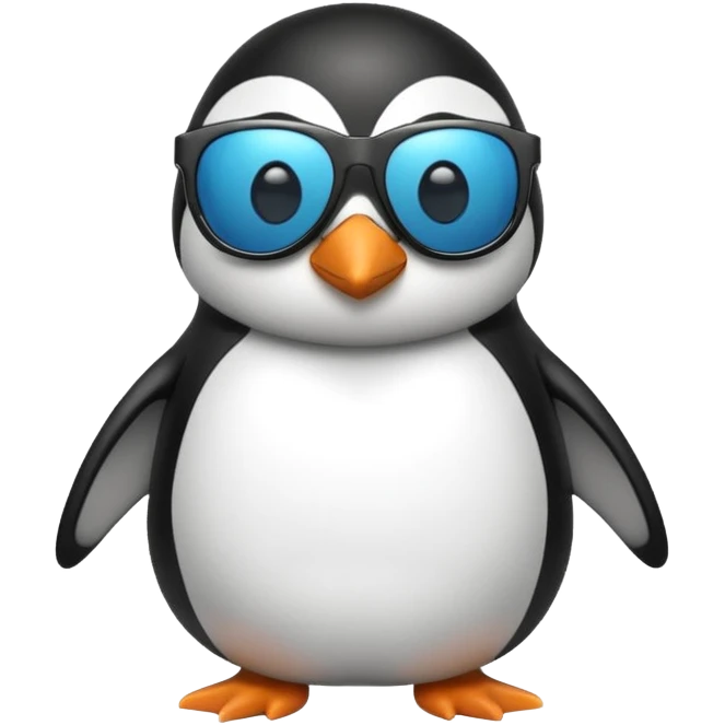 Penguin wearing shades and looking cool emoji