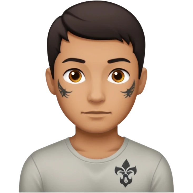 man with tattoo emoji