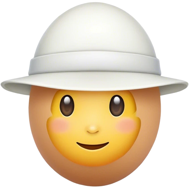 Egg wearing a hat emoji