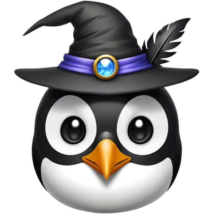 wizard penguin face emoji