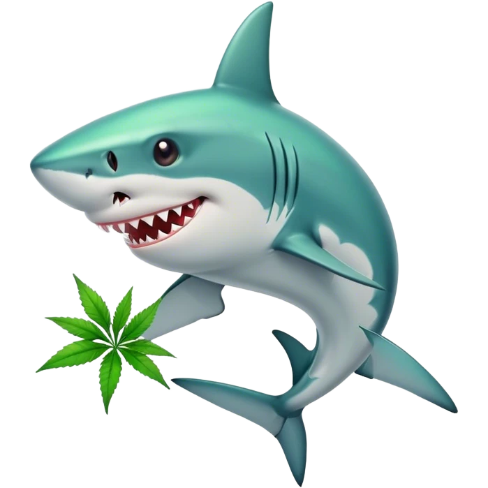 Shark with weed emoji