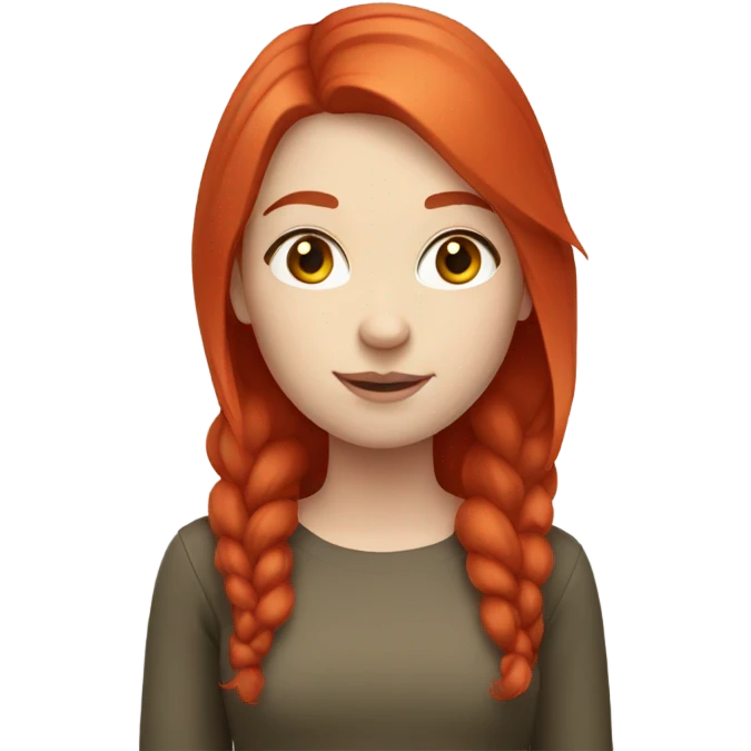 Girl with pale skin and bright red hair emoji