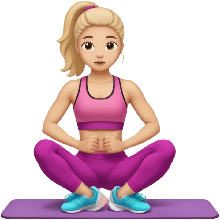 girl working out abs workout situps  emoji
