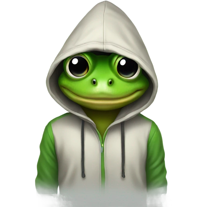 Frog with hoodie emoji