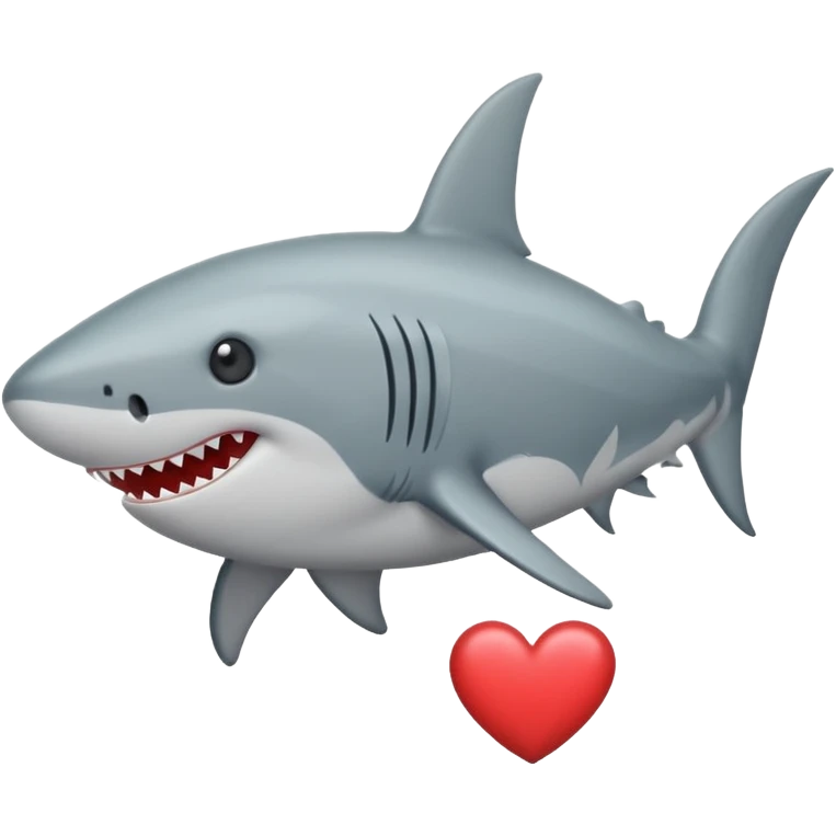 Crea un tiburón con corazón emoji