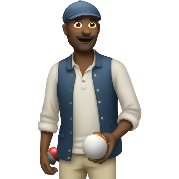 Man plays petanque emoji