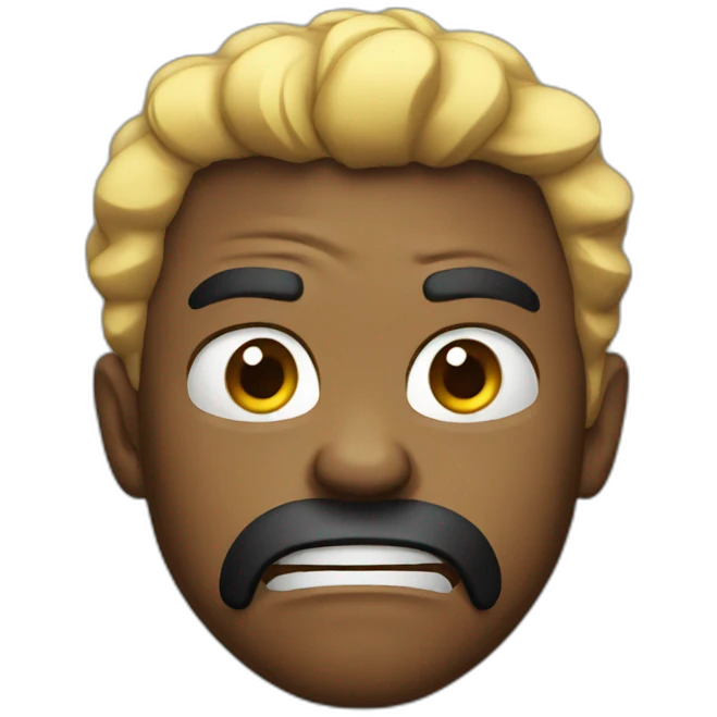 black angry emoji