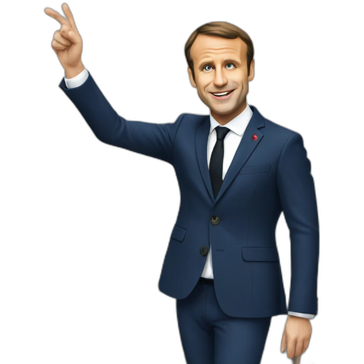 macron sur la tour eiffel emoji
