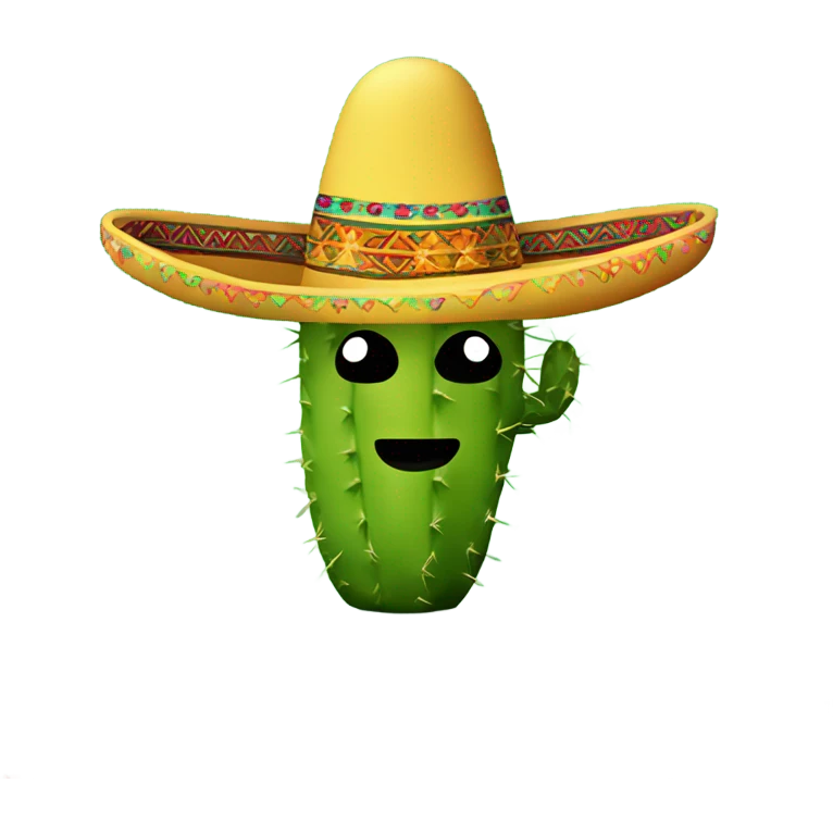 Cactus with sombrero emoji