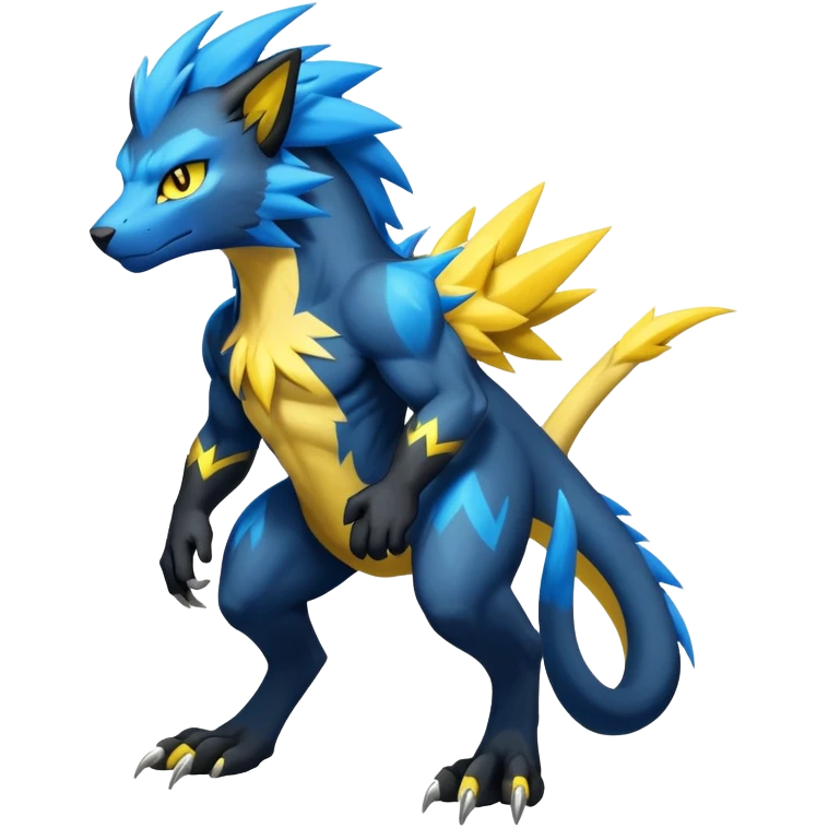 Manectric-Luxray-Draco-Fakémon-hybrid-creature (full body), 4 legs emoji