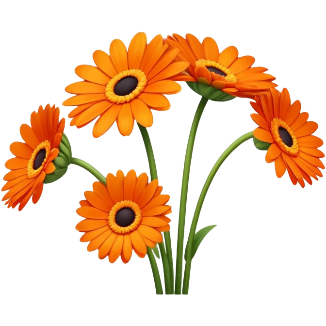 3 gerbaras emoji