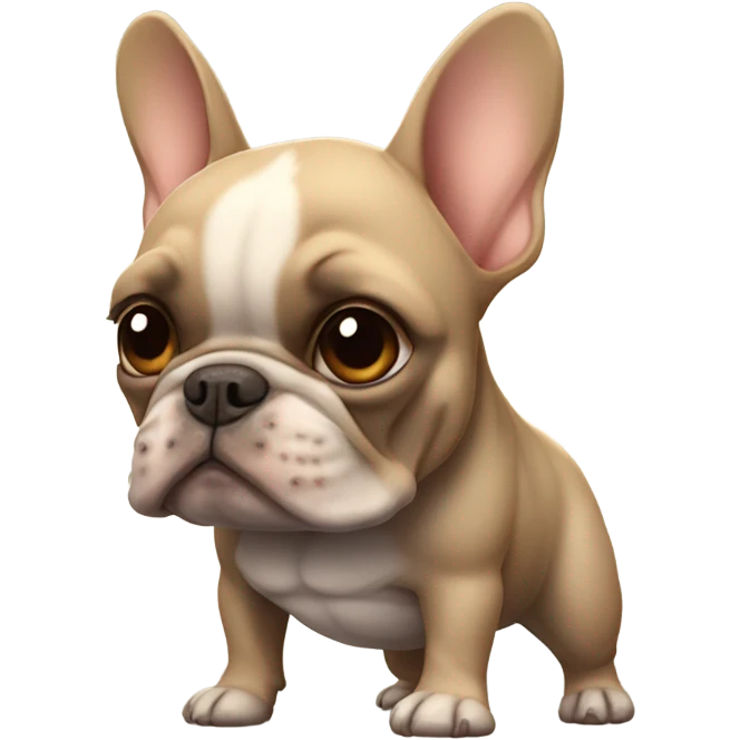 Beige french bulldog emoji