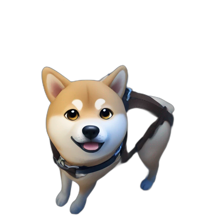 shiba inu with collar emoji