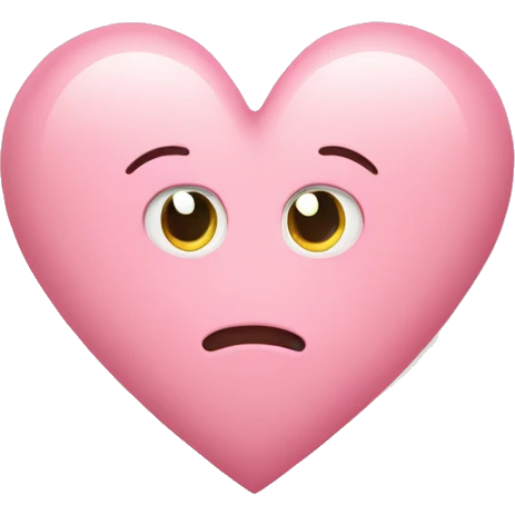 A pastel pink heart emoji