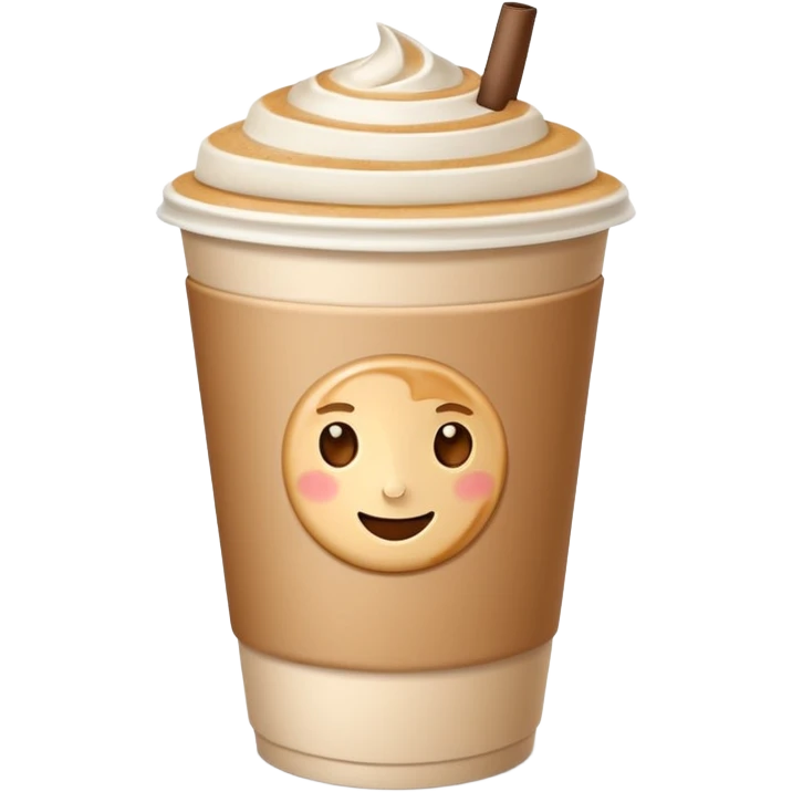latte in a to-go cup emoji