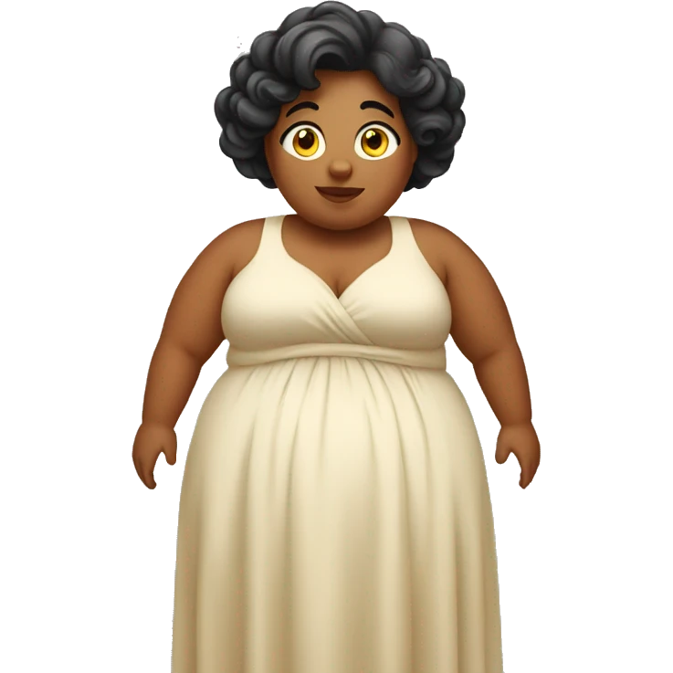 beautiful fat woman in dress emoji