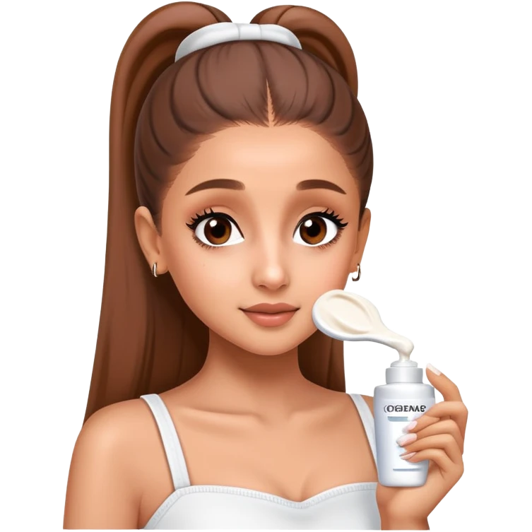 skin care cream application Ariana Grande emoji