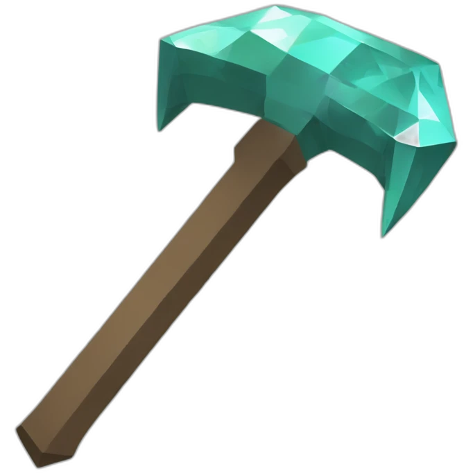 Pickaxe diamond Minecraft emoji