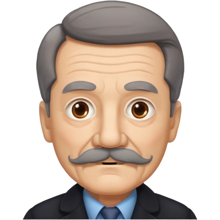 mustaches elderly man with coat emoji