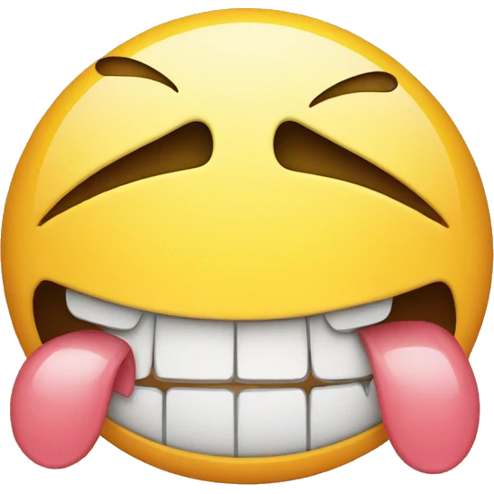 angry happy sad face with braces and tongue emoji