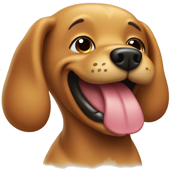 Dog farting emoji