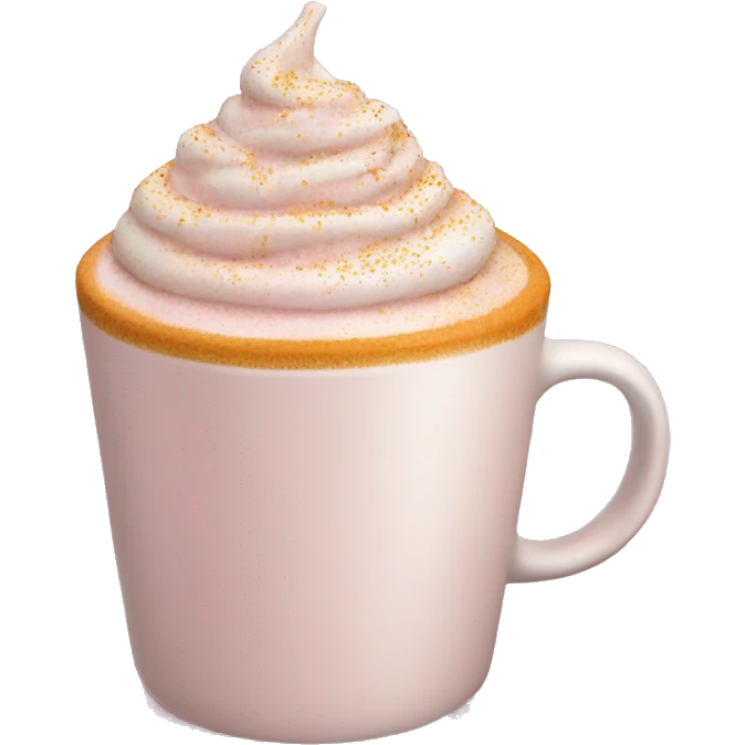 Light pink starducks pumpkin latte with Sprinkling emoji
