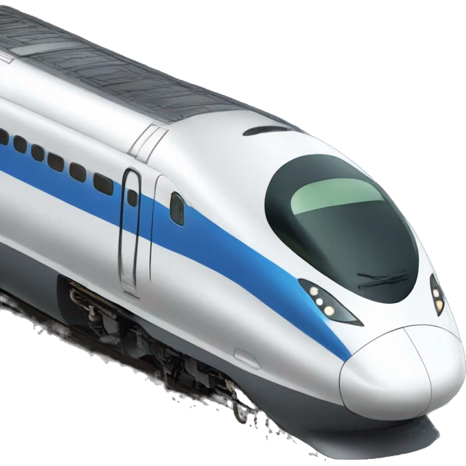 moving high speed train emoji