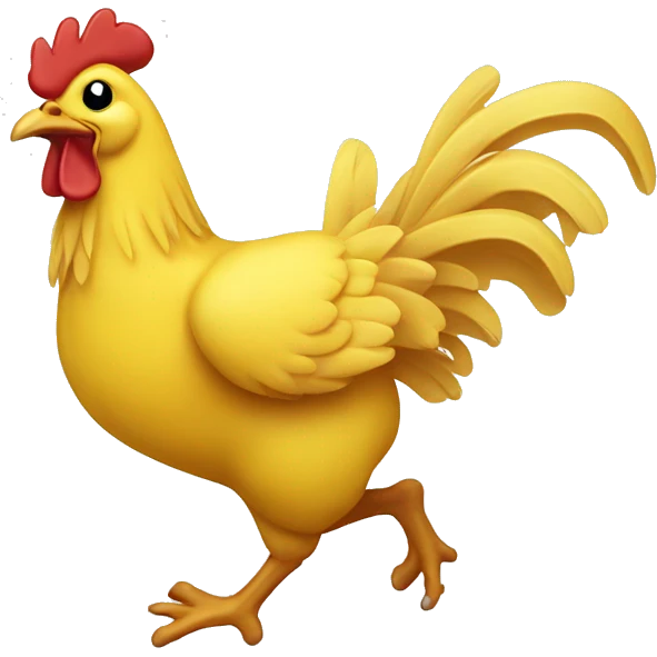 Running yellow chicken emoji