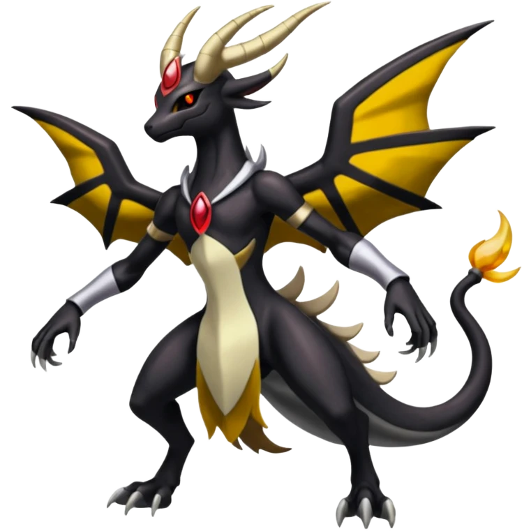 Darkrai-Giratina-Houndoom-Meloetta-Fakémon-creature-hybrid-fusion, full body emoji