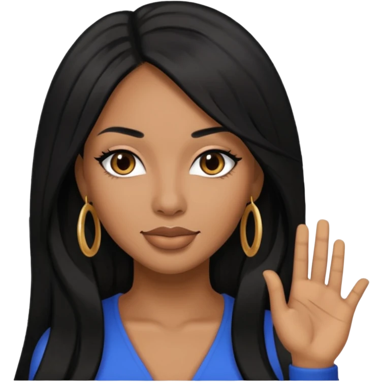 Moncia R&B singer with long hair emoji