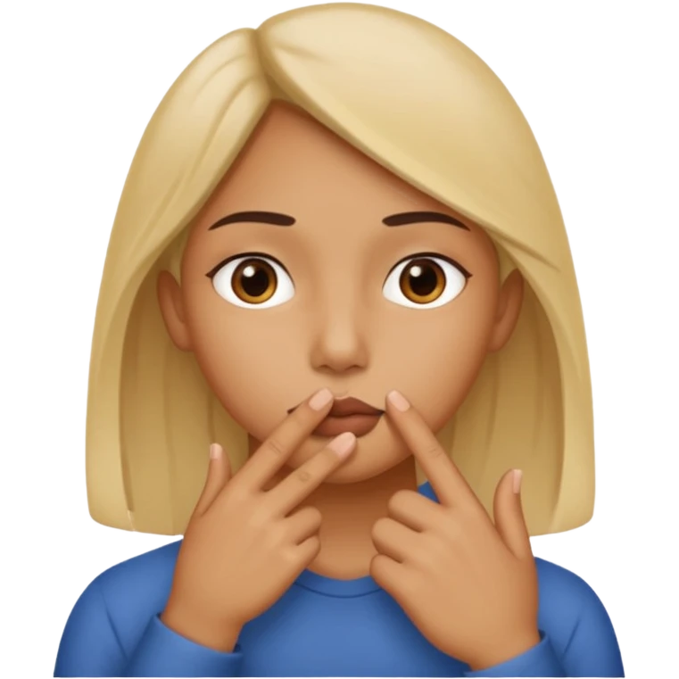Emoji de humano mandando a callar emoji