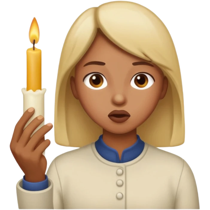 Blowing out a candle emoji
