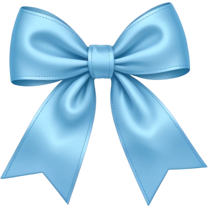Light blue bow on light blue bow emoji